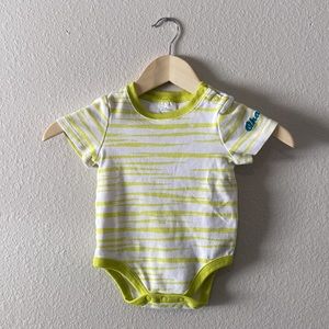 Disney Ohana Baby Boy Bodysuit Striped Neon And White Size 18-24M